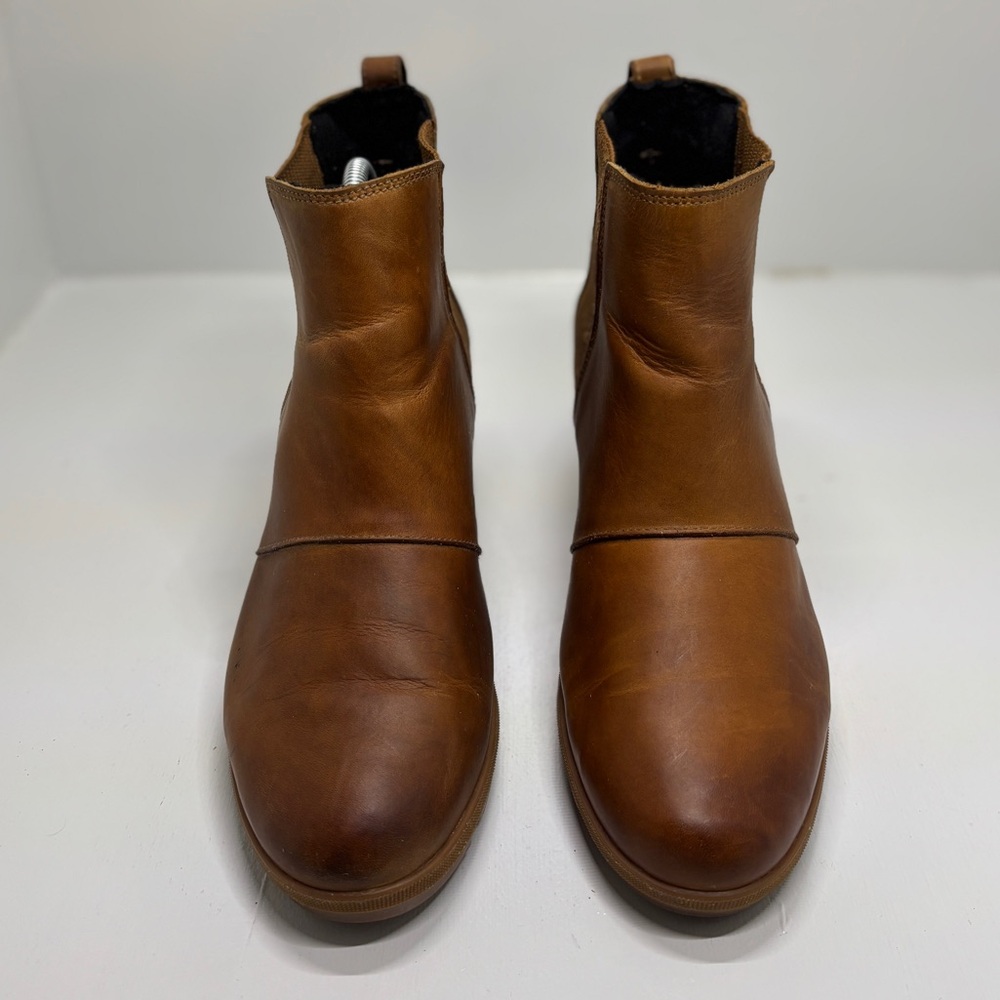 Sorel NL3022 Leather Chelsea Boots Brown Waterproof Lug Sole Women’s 10.5 - Picture 4 of 15